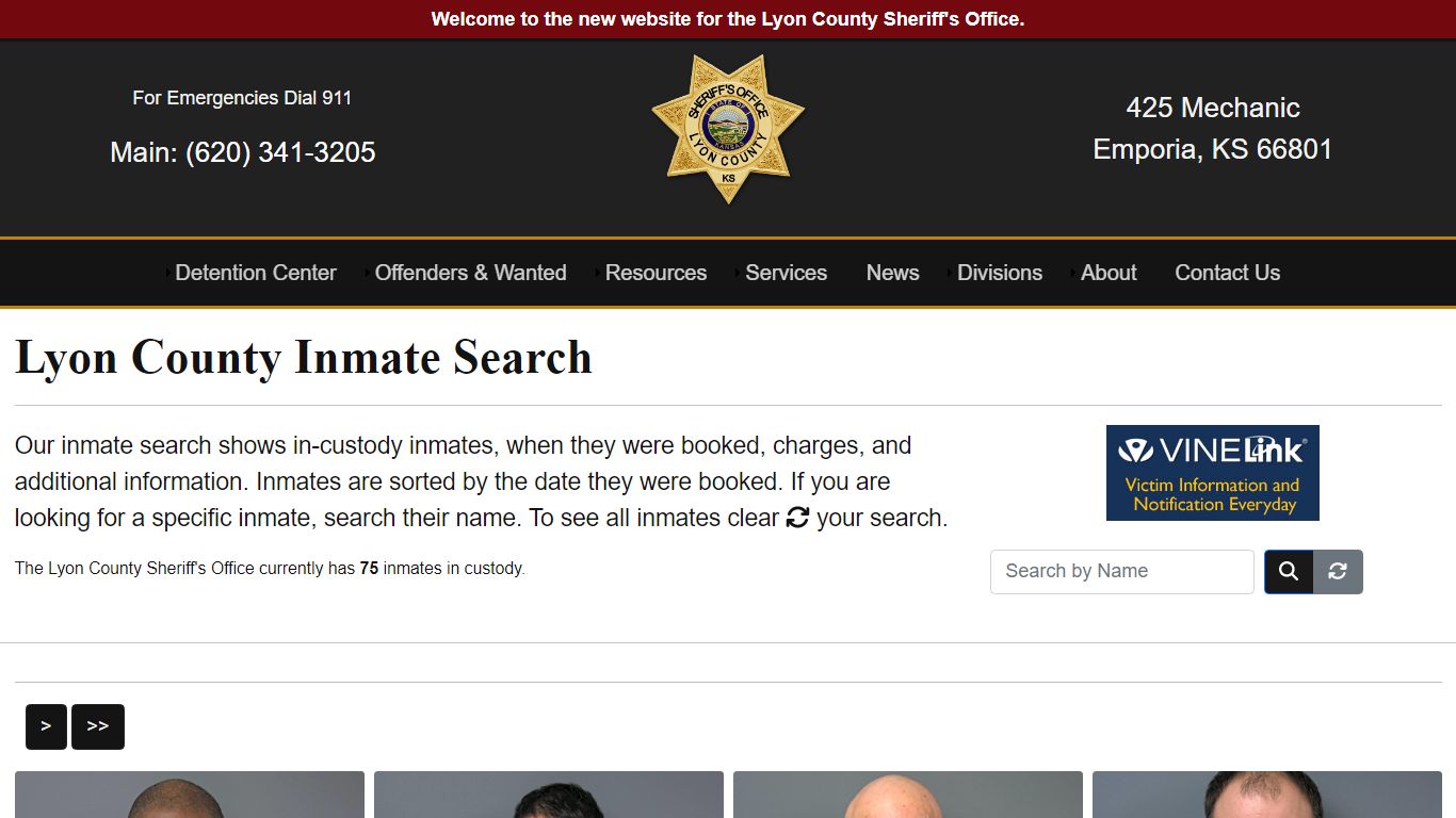 Inmate Search - Lyon County Sheriff's Office