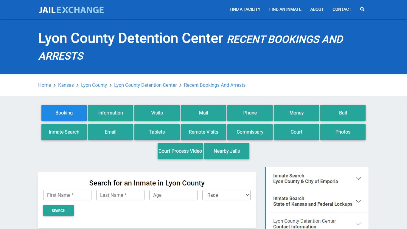 Lyon County Detention Center KS Recent Arrests and Bookings - Jail Exchange