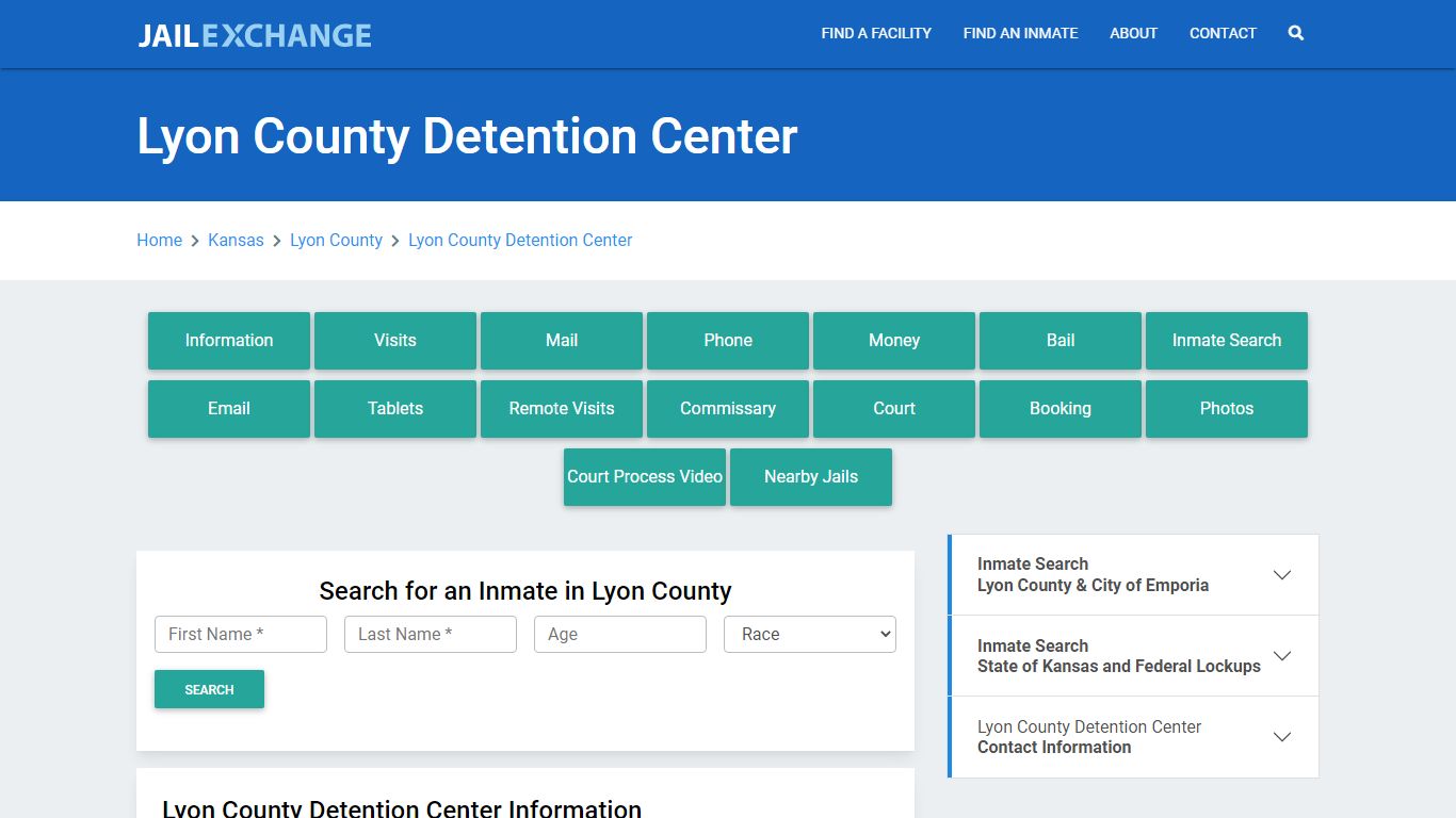 Lyon County Detention Center Roster Lookup, KS, Inmate Search